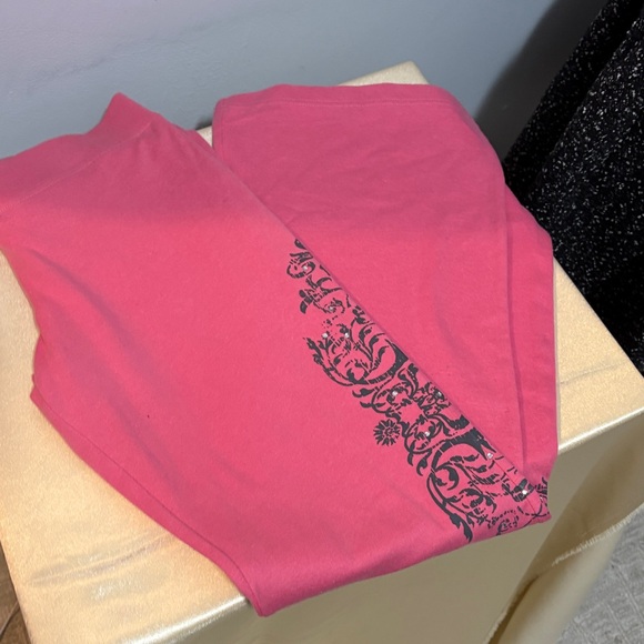 Pink Patterned Women's Pants - Picture 1 of 5